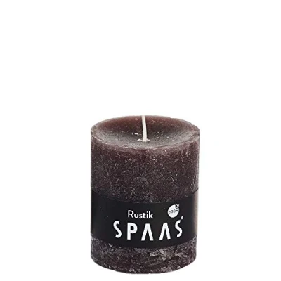 Immagine di Spaas Marrone Caldo 8 Candele rustiche Non profumate 68, 30 Ore, Cera di paraffina, D 68 mm x H 80