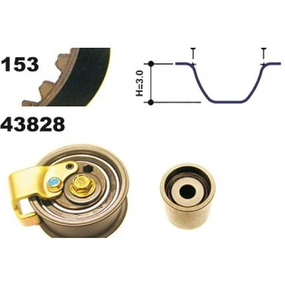 Immagine di MAPCO 23828 Kit cinghia di distribuzione 153 AUDI: A6 C5 Avant, A4 B5 Sedan, VOLKSWAGEN: Passat Variant, Sedan