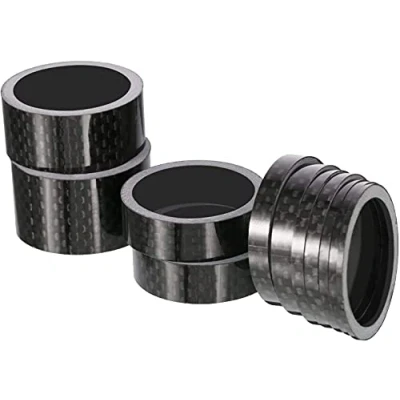 Immagine di Zivisk Set di 8 distanziatori per Manubrio in Alluminio Mountain Bike, da 1 1/8 Pollice Asta, 2 mm, 3 5 10 x 3, 15 20 Colore: Nero
