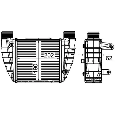Immagine di MAHLE ORIGINAL CI 421 000S Intercooler AUDI: A4 B7 Sedan, Avant