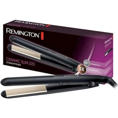 Immagine di Remington Piastra per Capelli Ceramic Slim 4 Protezioni: Rivestimento antistatico in ceramica e Tormalina Distribuzione uniforme del calore, carica statica inferiore lucentezza setosa, S1510