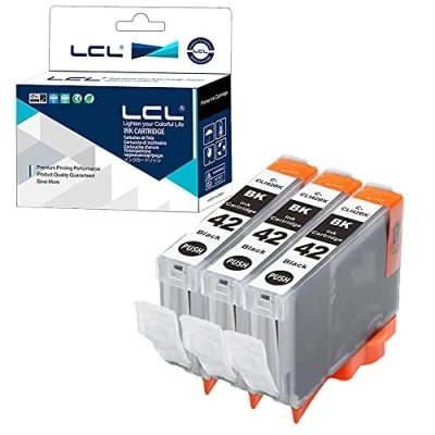 Immagine di LCL Cartucce d&#039;inchiostro Compatibile CLI42 CLI 42 42BK Sostituzione per Canon PIXMA Pro 100/Pro 100S (3 Nero)