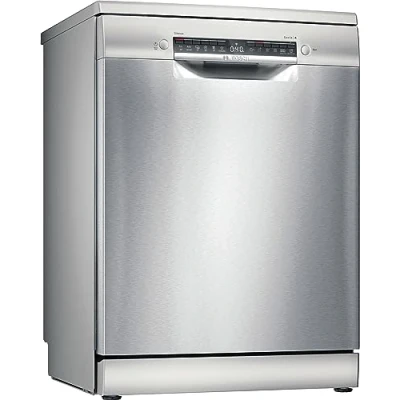 Immagine di Bosch SMS4HMI07E Serie 4, Lavastoviglie da libera installazione, Home Connect, Diagnostica remoto, Assistente al lavaggio, Programma preferito, EcoDosage,Acciaio, 60cm