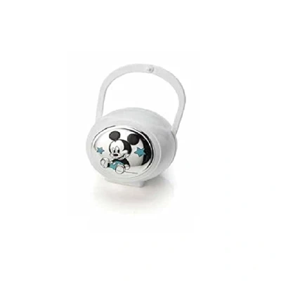 Immagine di VALENTI &amp; CO. Argenti Disney Topolino Clip Ciuccio, Catenella Portaciuccio Con Box In Argento, Bianco, One size
