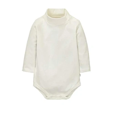 Immagine di CuteOn Bambino Ragazzi Ragazze Solido Colore Di base Dolcevita Cotone Body Tutine Beige 24 Mesi