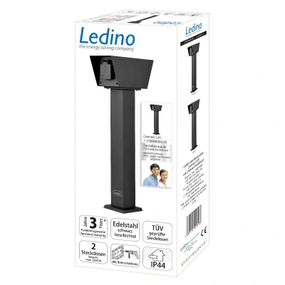 Immagine di Ledino Connect L2 colonna di prese con 2 prese, nero