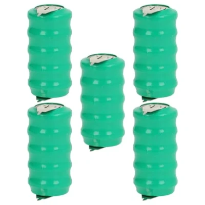 Immagine di vhbw 5x NiMH Batteria a bottone di ricambio 3 pin tipo V80H 80mAh 6V compatibile con batterie modellismo, luci solari ecc.