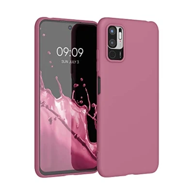 Immagine di kwmobile Custodia Compatibile con Xiaomi Redmi Note 10 5G Cover Back Case per Smartphone in Silicone TPU Protezione Gommata rosa scuro