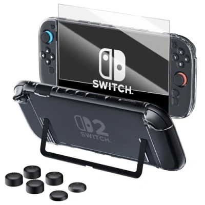 Immagine di HEYSTOP Cover Protettiva compatibile con Nintendo Switch 2 Console Slim Hollow Bracket Design Custodia Antiurto e Antigraffio Skin per 2025 Ultimo modello