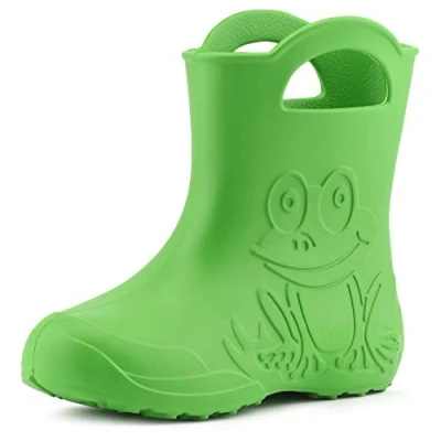 Immagine di Ladeheid Stivali Bambino e Bambina in Gomma Comodi Pioggia con Motivo a Rana LA CA 01 (Verde, 26/27 EU)