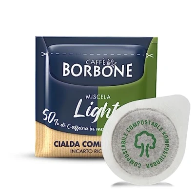 Immagine di Caffè Borbone Cialda Compostabile Miscela Light, 50% di caffeina in meno della Blu 100 Cialde Sistema ESE
