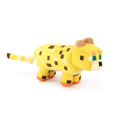 Immagine di Personaggi di Peluche del Videogioco Minecraft Enderman, Lama, Ocelot, Maiale, Steve, Alex, Creeper, Lupo Taglie Diverse a Seconda Modello Qualità Super Soft (Ocelot)