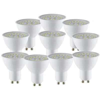 Immagine di LEDLUX 10 Pezzi Lampada Led GU10 5W 800 Lumen, 5W=55W, 160LM/W Massimo Risparmio, Angolo 110 Gradi,Diffusore Trasparente (5W Lumen 160LM/W, Bianco Caldo 3000k)