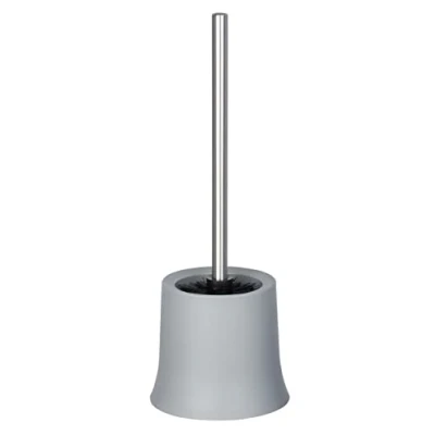 Immagine di WENKO Set da toilette Basic Grigio Portascopino WC