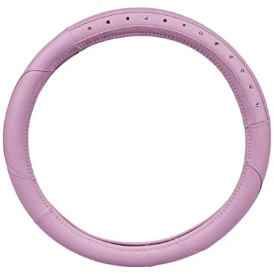 Immagine di SUMEX Copri Volante in Pelle, Colore: Rosa, con Diamanti Argento