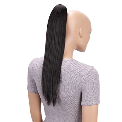 Immagine di CAISHA 40cm Coda Di Cavallo Lily Posticci Per Capelli Con Pinza Extensions Finta Liscio Marrone Scuro H146