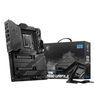 Immagine di MSI MEG Z690 UNIFY x Scheda Madre ATX Compatibile con Intel Core 12th Gen, LGA 1700 Direct 19+2 Phase VRM 105A, DIMM DDR5 Boost 6800+MHz/OC, 2 PCIe 5.0 x16, 4 M.2 Gen4, Dual LAN, Wi Fi 6E