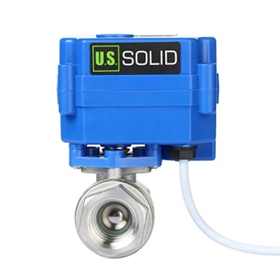 Immagine di U.S. Solid 1/2&quot; Valvola a sfera motorizzata Acciaio inossidabile Elettrovalvola, 9 24V AC/DC, 3 fili