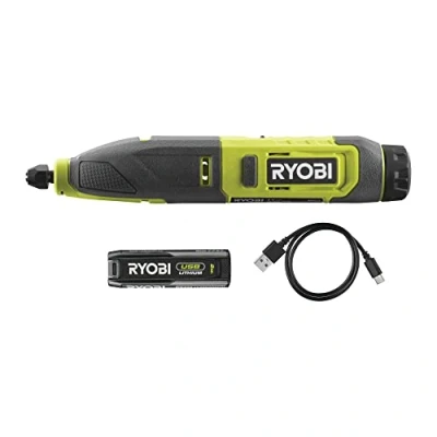 Immagine di Ryobi RPC4 120G Utensile da Intaglio 4V, Batteria Non Inclusa, Motore 13.000 c/min, Impugnatura Ergonomica e Circonferenza Ridotta