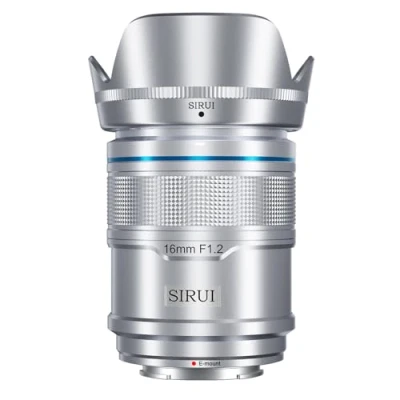 Immagine di SIRUI Sniper obiettivo con messa a fuoco automatica da 16 mm, grandangolare APS C F1.2 per fotocamera serie A5 A6 A7 FX A9 ZV E (attacco E, argento)