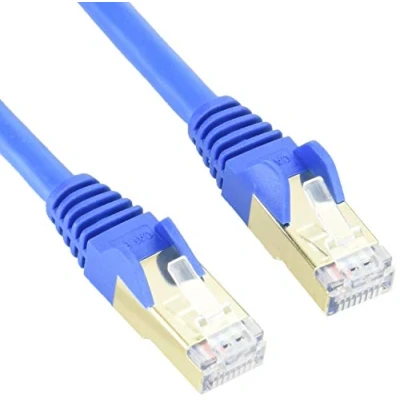 Immagine di Startech.com 6ASPAT1MBL Cavo di Rete Ethernet CAT6a, STP, RJ45, Schermato, Antigroviglio, 1 m, Blu