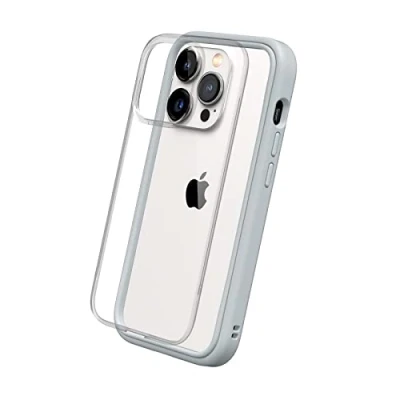 Immagine di RhinoShield Modular Case Compatible with [iPhone 14 Pro] Mod NX Customizable Shock Absorbent Heavy Duty Protective Cover 3.5M / 11ft Drop Protection Platinum Gray