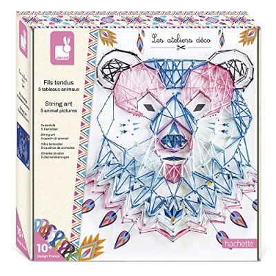 Immagine di Janod From 8 years old Creative Kit Animal String Art Decoration Workshops Leisure Dexterity and Concentration J07912