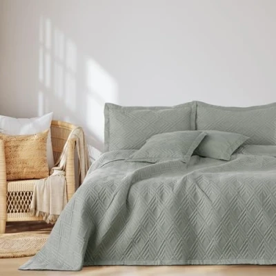 Immagine di AmeliaHome copriletto 220 x 240 cm, double face, in poliestere, colore: grigio