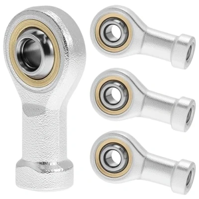 Immagine di QWORK® 4 Pz 6mm Cuscinetto Estremità Stelo, M6 x 1.0 Rod End Bearing Filettatura Femmina Autolubrificante