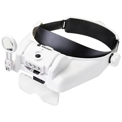 Immagine di TOOLCRAFT TO 7440588 Lampada LED frontale con illuminazione Ingrandimenti: 3.5 x, 2.5 2.0 1.5 1.0 x Lente: (L L) 100 mm 40 Bianco