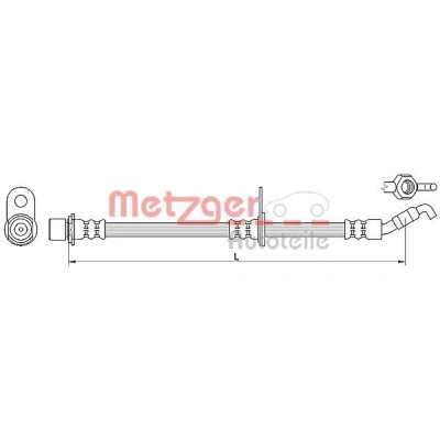 Immagine di METZGER 4110621 Tubi Freno 451 M10 x 1