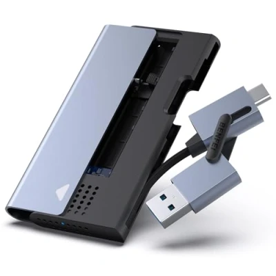 Immagine di BENFEI Alloggiamento SSD M.2 NVME SATA, 10 Gbps USB Type C/Type a PCI E SATA M Key/(B+M) Key Solid State Drive Enclosure Supporto UASP Trim per NVME/SATA 2242/2260/2280