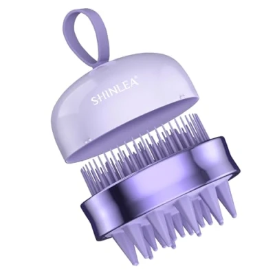 Immagine di SHINLEA Scalp Massaggiatore per cuoio capelluto, clean, shampoo a doppia faccia, spazzola massaggio della testa, capelli, inserto bagnato e