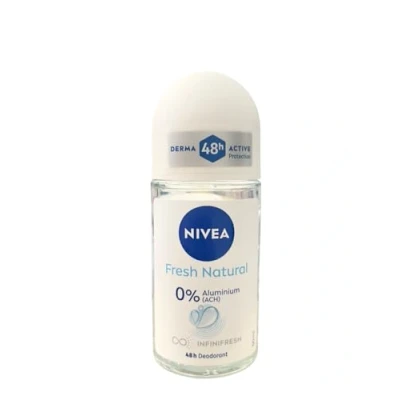 Immagine di Nivea Deo Roller per donne, senza alluminio, Roll On, Fresh Natural, confezione da 6 (6 X 50 ML)