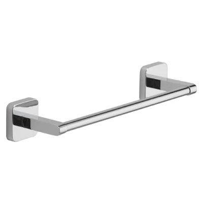 Immagine di GEDY Porta Asciugamani Bagno Tonga in Acciaio Inox e Cromall, Appendi Fissabile con Viti Incluse o Biadesivo, Peso Massimo Supportato 7 kg, Cromato, 30x6,9x4,7cm