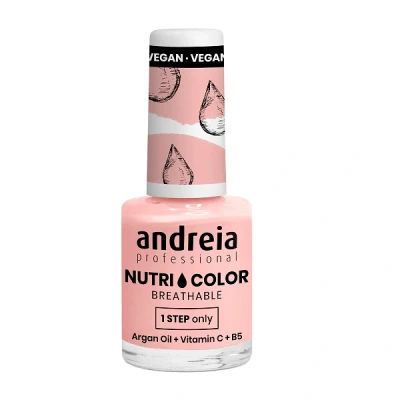 Immagine di Andreia Professional NutriColor Smalto per unghie Vegan Traspirante Colore NC11 Rosa 10.5ml