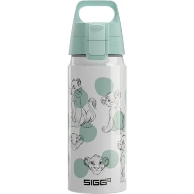 Immagine di Sigg Borraccia Bambini In Alluminio WMB ONE Disney Simba e Nala Perfetta Per Bevande Gassate Ermetica Leggera Senza BPA Certificata Climate Neutral Bianco 0,6L