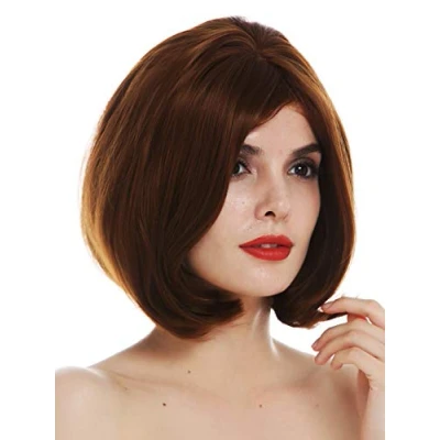 Immagine di WIG ME UP TYS 052A 12 Parrucca Donna Corta Bob lungo Riga Liscia Castano