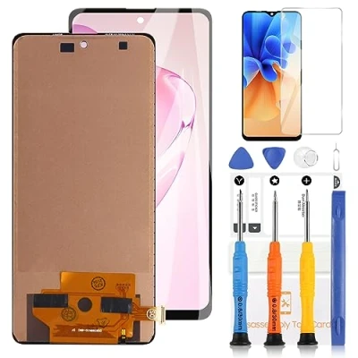 Immagine di Schermo LCD per Samsung Galaxy Note 10 Lite N770 N770F SM N770F/DS N770F/DSM Sostituzione Display Touch Screen Digitizer Kit con Strumento(Nero,Versione TFT Highlight)