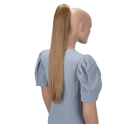 Immagine di CAISHA 60cm Coda Capelli Stella Con Pinza Lungo Extensions Finta Per Donna Liscio Biondo Scuro H611