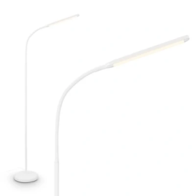 Immagine di BRILONER Lampada LED con dimmer touch continuo, memoria, USB C, accensione/spegnimento separato, luce bianca calda, ideale per soggiorno, Ø21x170 cm, Bianco