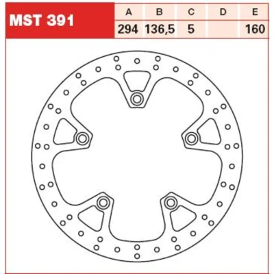 Immagine di TRW MST391 Disco freno 294 5