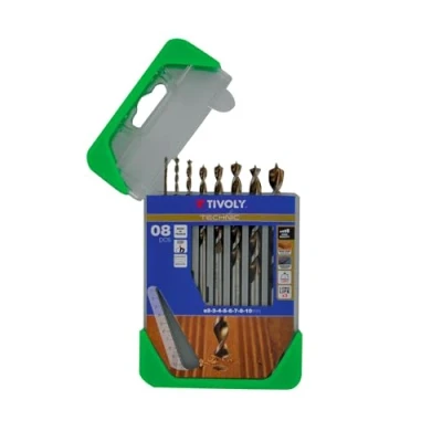 Immagine di TIVOLY G11 Pack di 8 punte per legno, GAMA Technic, diametro 2, 3, 4, 5, 6, 7, 8, 10 mm