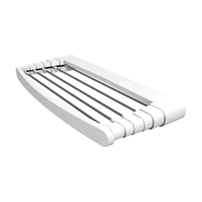 Immagine di Vileda Genius 70 Stendibiancheria da Parete, Telescopico, Stenditura 5 m, Stendino in Alluminio/Resina, Bianco, 6 x 14.5 cm