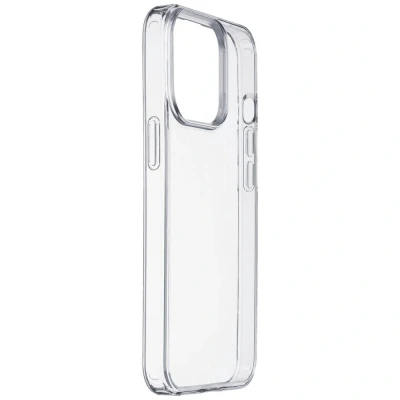 Immagine di cellularline Clear Strong iPhone 15 Pro Custodia Rigida con Bordi in Gomma AntiShock Protegge da Urti e Cadute Compatibile Ricarica Wireless Contiene Materiale Riciclato Trasparente