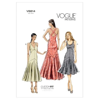 Immagine di Vogue Patterns Modello Vestito da Donna, Raso, Multicolore, E5 (14 16 18 20 22)