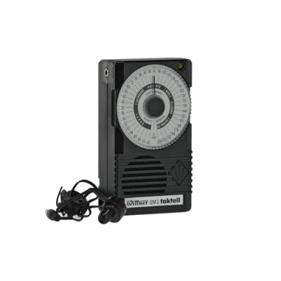 Immagine di Wittner Taktell® Quartz QM 2 Serie 861 Custodia in plastica Nero 40 208 battiti/minuto 39 posizioni di tempo con tono accordatura a1 = 440 Hz batteria (9 Volt) e auricolare