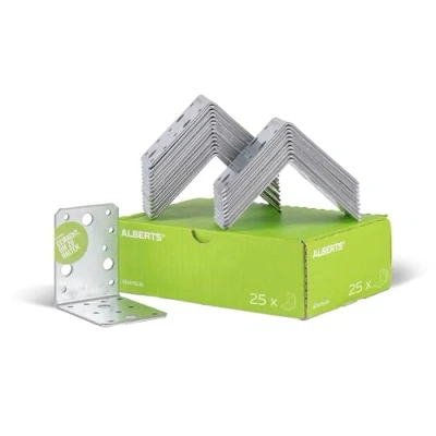 Immagine di Alberts 330453 Squadretta di Giunzione, Acciaio, 90 x 65 mm Set da 25