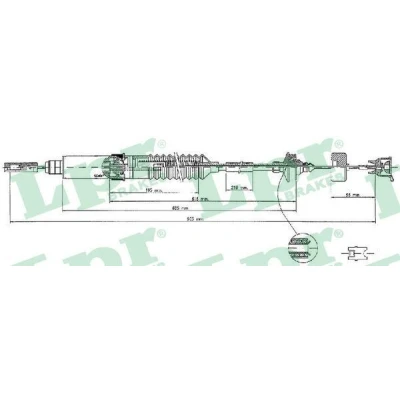 Immagine di LPR C0241C Cavo Frizione con regolazione automatica FIAT: Scudo I Station Wagon, Van, Ulysse I, PEUGEOT: Expert Van