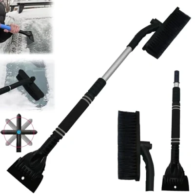 Immagine di Coffee Life Plus Spazzola da Neve per Auto,Spazzola Girevole 3 in 1 Raschietto Ghiaccio Neve,Raschietto con Parabrezza Auto (Nero)